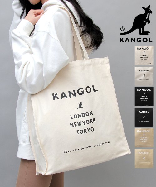 AMS SELECT(エーエムエスセレクト)/KANGOL / カンゴール / 大容量 キャンバス トートバッグ/ホワイト