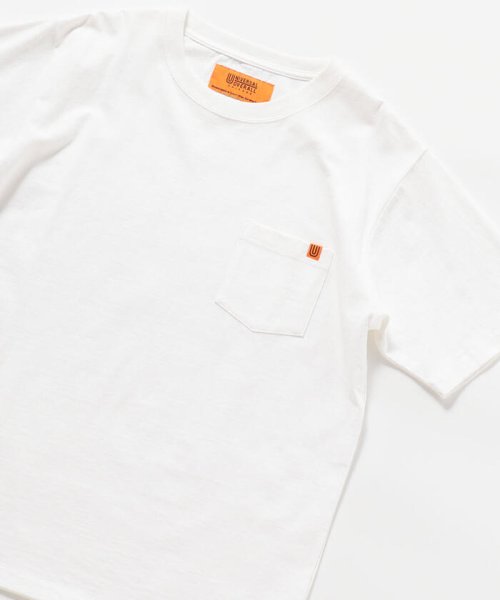 GLOSTER(GLOSTER)/【UNIVERSAL OVERALL / ユニバーサルオーバーオール】 POCKET TEE ポケット付きTシャツ #U913232/ホワイト