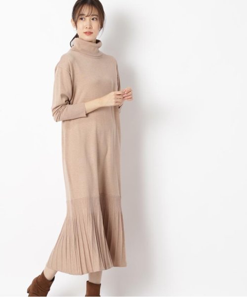 セール プリーツヘムニットワンピース ナチュラルビューティーベーシック Natural Beauty Basic Magaseek