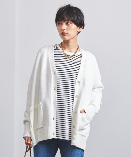 UNITED ARROWS(ユナイテッドアローズ)/UWSC サイドスリット カーディガン†/OFFWHITE