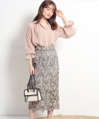 Apuweiser-riche/【美人百花4月号掲載】配色大花レースタイトスカート/503752825