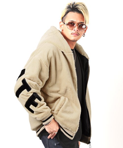 セール フェイクファーブルゾンパーカー ジャケット メンズ ビッグシルエット フェイクファー バックロゴ ラグスタイル Luxstyle Magaseek セール フェイクファーブルゾンパーカー ジャケット メンズ ビッグシルエット フェイクファー バックロゴ ラグスタイル Luxstyle Magaseek
