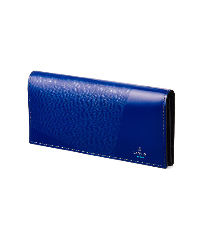ランバン 財布 長財布 本革 レザー メンズ レディース スリム 薄い 薄型 ブランド ランバンオンブルー LANVIN en Bleu 555615