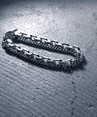 MAISON mou/【YArKA/ヤーカ】silver925 thick flat & oval chain bracelet [F918]/喜平&楕円ミックスブレスレット シルバ/503755474