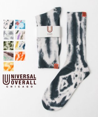 UNIVERSAL OVERALL/ユニバーサルオーバーオール タイダイ クルーソックス スケーターソックス  靴下 むら染め クルー丈 スニーカーソックス/503756604