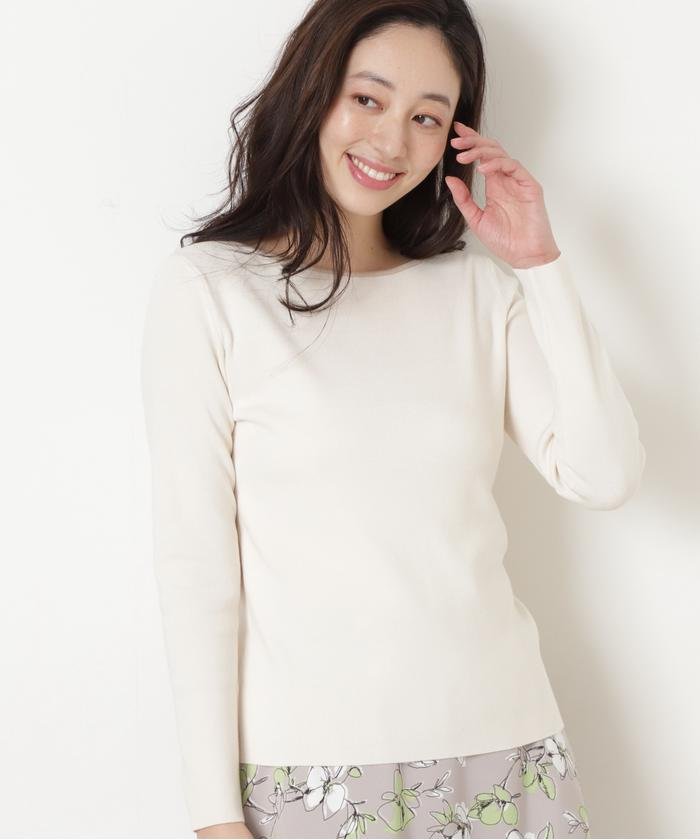 セール 総針ボートネックニット ナチュラルビューティーベーシック Natural Beauty Basic Magaseek