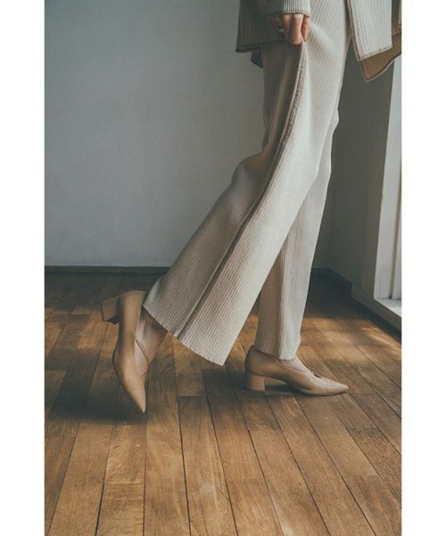 CLANE(クラネ)/【セットアップ対応商品】COLOR LINE KNIT PANTS/IVORY