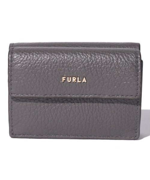 FURLA(フルラ)/【FURLA】 BABYLON S COMPACT WALLET フルラ 三つ折り財布/チャコール系