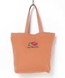 MAISON mou(メゾンムー)/【FRUIT OF THE LOOM/フルーツオブザルーム】EMB CANVAS TOTE/刺繍トート/オレンジ