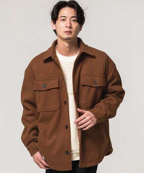 セール Cavaria キャバリア フェイクウールフラップポケット長袖cpoジャケット キャバリア Cavaria Magaseek