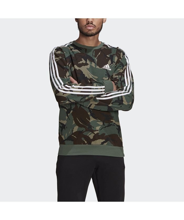 セール エッセンシャルズ カモフラージュ クルースウェット Essentials Camouflage Crew Sweatshirt アディダス Adidas Magaseek