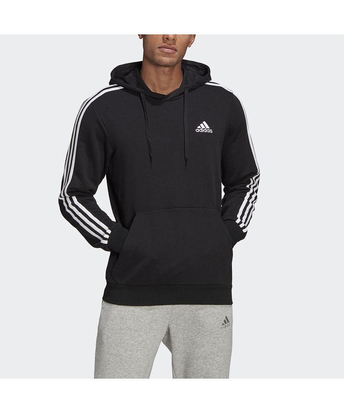 essential 3 stripe hoodie