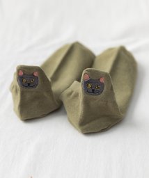 aimoha(aimoha（アイモハ）)/キュートネコの靴下/グリーン