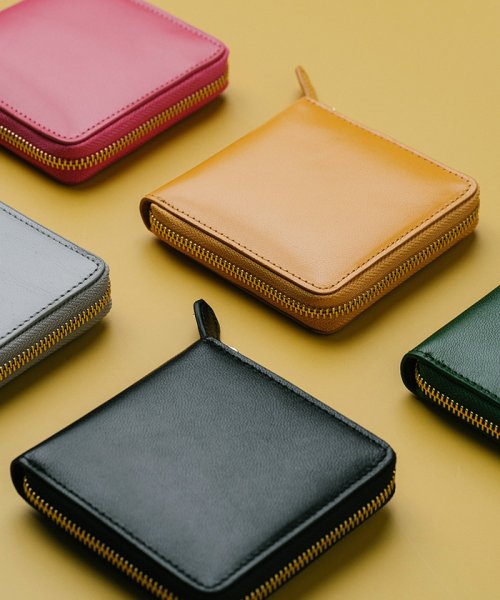 セール Mura 二つ折り財布 ファスナー 本革 やぎ革 レザー レディース 財布 ムラ Mura Magaseek