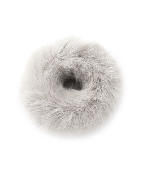 カラーが大人可愛いふわふわミニファーシュシュ クリームドット Cream Dot Magaseek