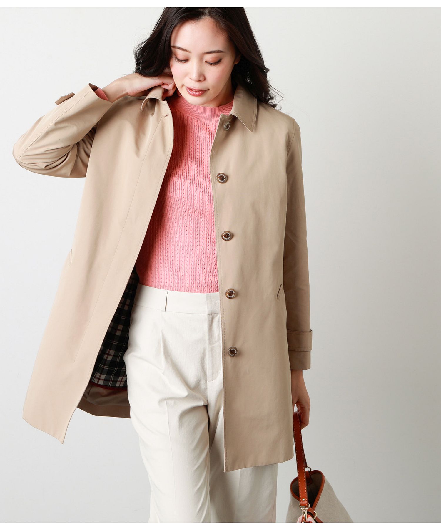 SALE／90%OFF】 NEWYORKERノーカラーコート コットン×リネン