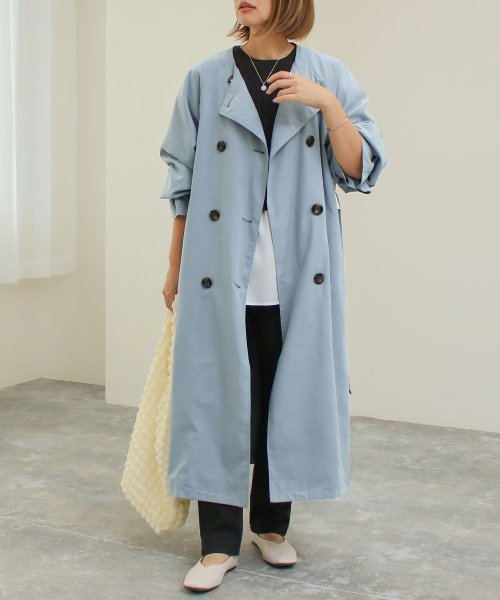 セール キャンディ袖ノーカラートレンチコート ソーシャルガール Socialgirl Magaseek