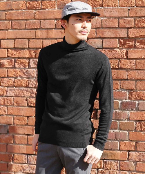 カシミアタッチ天竺タートルネックニット ニット セーター メンズ タートルネック トップス メンズファッション 薄手 カシミヤタッチ ジギーズショップ Jiggys Shop Magaseek