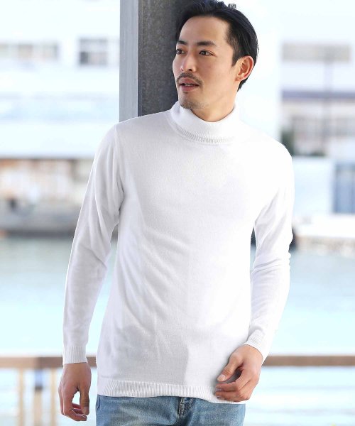 カシミアタッチ天竺タートルネックニット ニット セーター メンズ タートルネック トップス メンズファッション 薄手 カシミヤタッチ ジギーズショップ Jiggys Shop Magaseek