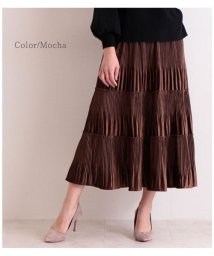 Sawa a la mode(サワアラモード)/高級感溢れるベロアプリーツスカート/モカ