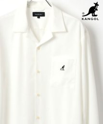 LAZAR(ラザル)/【Lazar】KANGOL/カンゴール 【別注】 オーバーサイズ リラックス オープンカラーシャツ/ホワイト