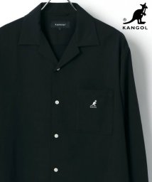 LAZAR(ラザル)/【Lazar】KANGOL/カンゴール 【別注】 オーバーサイズ リラックス オープンカラーシャツ/ブラック