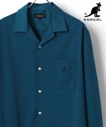 LAZAR(ラザル)/【Lazar】KANGOL/カンゴール 【別注】 オーバーサイズ リラックス オープンカラーシャツ/グリーンブルー
