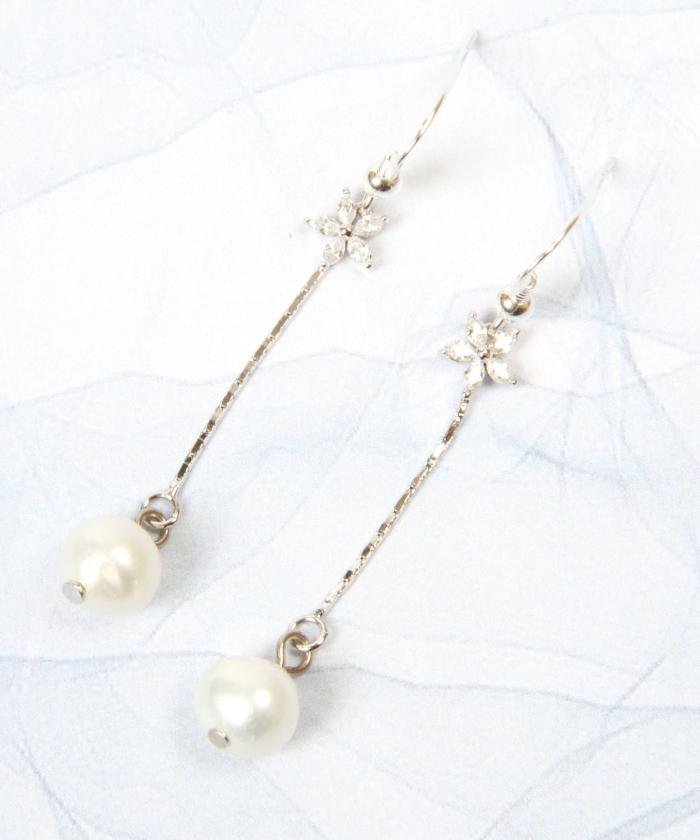 大人可愛いガラスアクセサリー シルバー925 淡水パール 花ガラスピアス ワイスチャーム Wythecharm Magaseek 大人可愛いガラスアクセサリー シルバー925 淡水パール 花ガラスピアス ワイスチャーム Wythecharm Magaseek