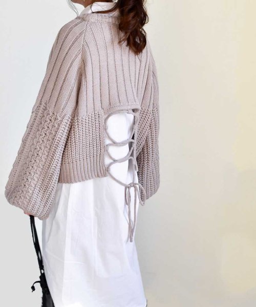 Back open knit pullover 25006 バックオープンニットプルオーバー ニットプルオーバー ニット トップス ニットトップス(503770626) アルゴトウキョウ(ARGO TOKYO) MAGASEEK Back Open Knit Pullover 25006