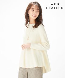 J.PRESS LADIES（LARGE SIZE）(J．プレス　レディス（大きいサイズ）)/【WEB限定】洗えるSEMI WORSTED ポンチョ風 ニット/アイボリー系