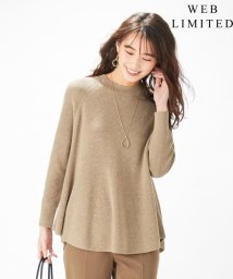 J.PRESS LADIES（LARGE SIZE）(J．プレス　レディス（大きいサイズ）)/【WEB限定】洗えるSEMI WORSTED ポンチョ風 ニット/ベージュ系