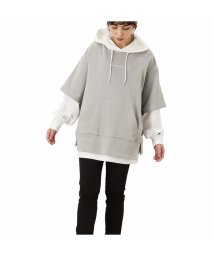 MAC HOUSE(women)(マックハウス（レディース）)/KANGOL カンゴール フェイクレイヤードパーカー KPLC－00076/グレージュ