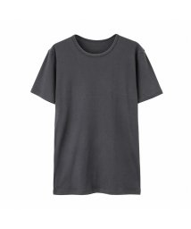 MAC HOUSE(men)(マックハウス（メンズ）)/NAVY ネイビー コットン&ウール 半袖クルーネック MH－CW003/グレー