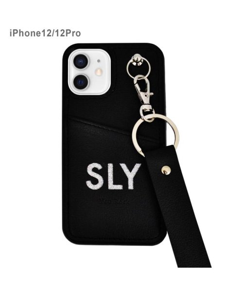 SLY(スライ)/iphoneケース iPhone12 iPhone12Pro SLY スライ Die cutting_Case スマホケース iphone12 アイフォンケース/ブラック