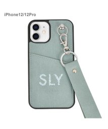 SLY(スライ)/iphoneケース iPhone12 iPhone12Pro SLY スライ Die cutting_Case スマホケース iphone12 アイフォンケース/ブルー