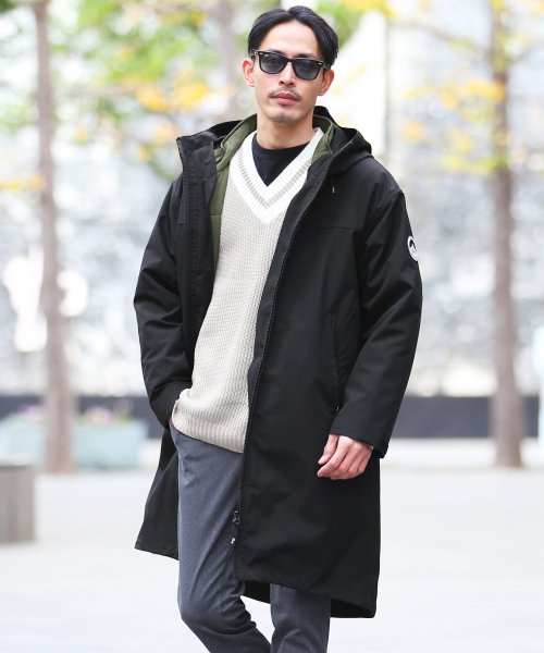 JIGGYS SHOP(ジギーズショップ)/GERRY(ジェリー) 3WAY ANORAK CT / アノラック アノラックコート ロングコート マウンテンパーカー メンズ ジャケット マンパー マウンテ/ブラック