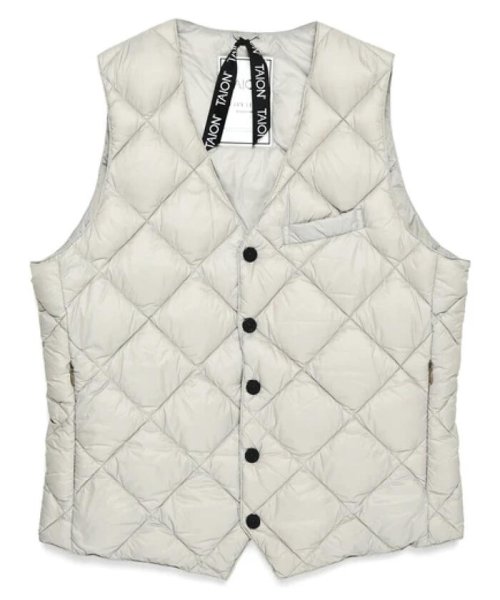 NOLLEY’S goodman(ノーリーズグッドマン)/【TAION/タイオン】TAION CITY LINE SNAP BUTTON DOWN GILET　TAION－003C1/ライトグレー