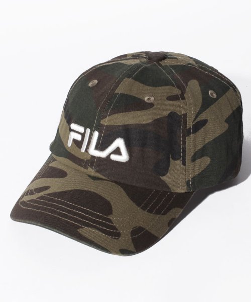 FILA（Hat）(フィラ（ボウシ）)/リニアロゴローキャップ/カーキ