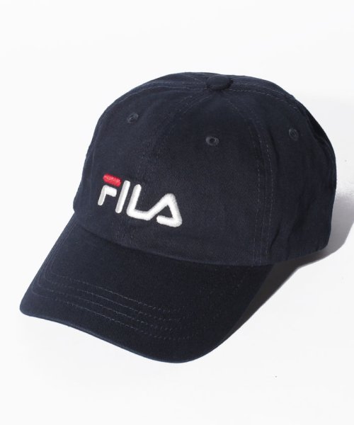 FILA（Hat）(フィラ（ボウシ）)/リニアロゴローキャップ/ネイビー