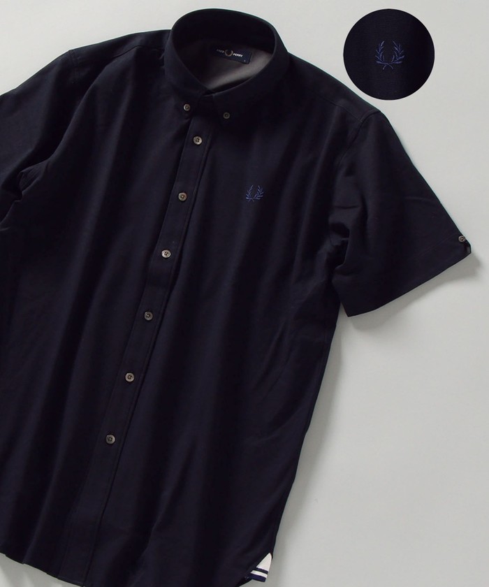 セール】【WEB限定/SHIPS別注】FRED PERRY: 抗菌・防臭 鹿の子 ボタン