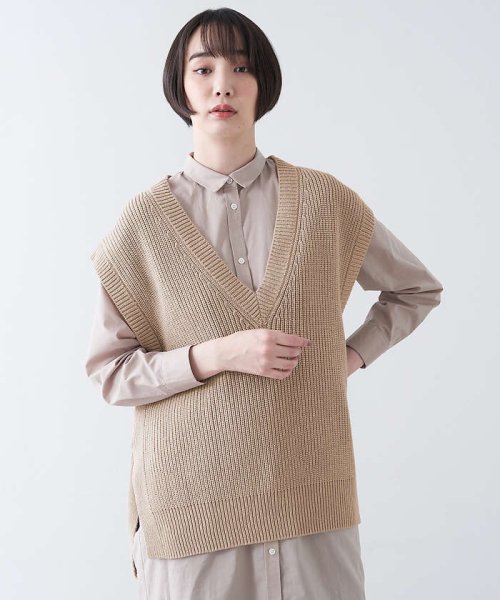 セール 綿アクリルvネックニットベスト Collex Collex Magaseek