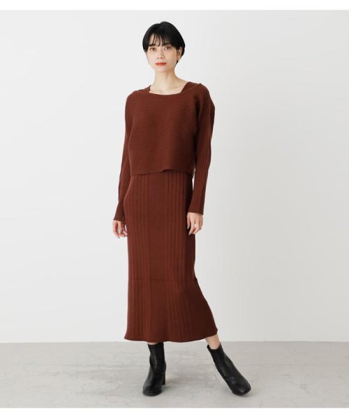 Layered 3way Knit One Piece アズールバイマウジー Azul By Moussy Magaseek Layered 3way Knit One Piece アズールバイマウジー Azul By Moussy Magaseek