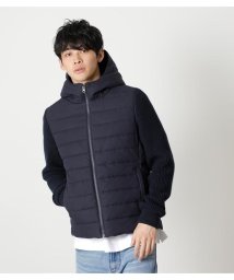 AZUL by moussy(アズールバイマウジー)/PADDED SWITCHING HOODED JACKET/NVY