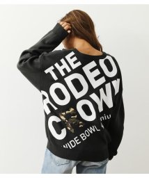 RODEO CROWNS WIDE BOWL(ロデオクラウンズワイドボウル)/バックスラッシュロゴニットトップス/BLK