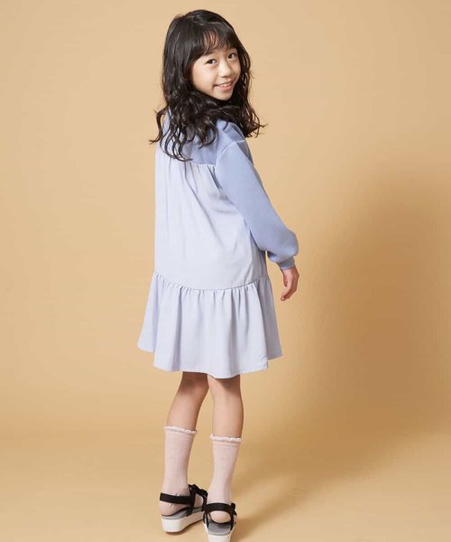 a.v.v(KID'S)(アー・ヴェ・ヴェキッズ)/[100－130]バックフリルダンボールワンピース[WEB限定サイズ]/ブルー