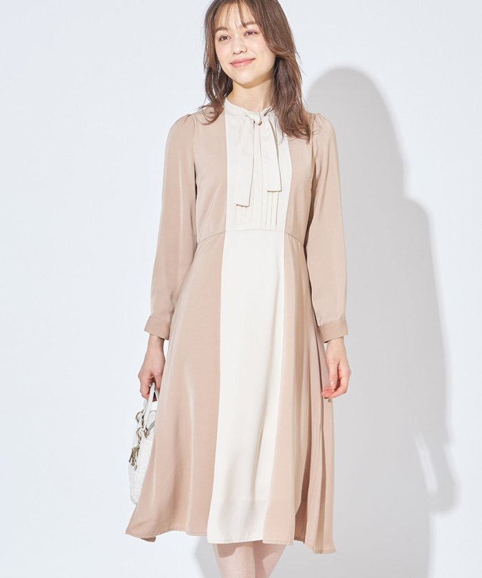 タック入りボウタイ配色ワンピース トッコクローゼットリュクス Tocco Closet Luxe Magaseek タック入りボウタイ配色ワンピース トッコクローゼットリュクス Tocco Closet Luxe Magaseek