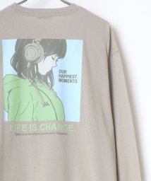 LAZAR(ラザル)/【Lazar】バックプリント イラスト グラフィック ビッグシルエット ロングスリーブTシャツ メンズ レディース 長袖 Tシャツ/柄3