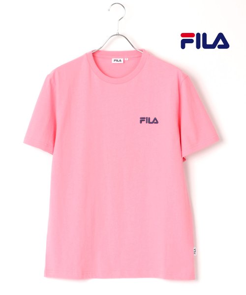 LAZAR(ラザル)/【Lazar】FILA/フィラ 【BTS着用モデル】 ロゴ プリント クルーネック Tシャツ/ピンク