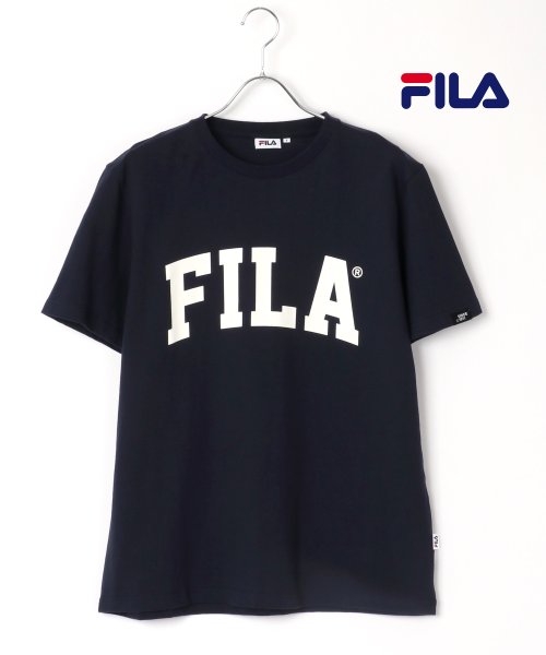 LAZAR(ラザル)/【Lazar】FILA/フィラ 【BTS着用モデル】 ロゴ プリント クルーネック Tシャツ/クラシックブルー