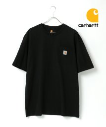 LAZAR(ラザル)/【Lazar】Carhartt/カーハート ビッグシルエット ポケット ロゴ 半袖 Tシャツ レディース メンズ 半袖Tシャツ オーバーサイズ/ブラック